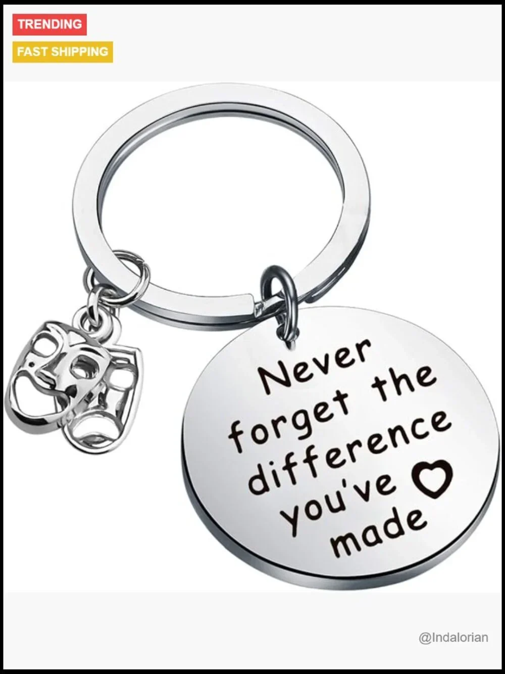 Theatre Keychain Drama Mask Gift Tragedy and Comedy Keychain